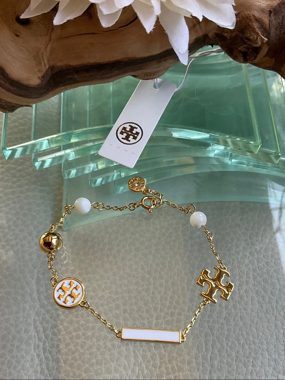 Tory Burch Charm Logo Bracelet